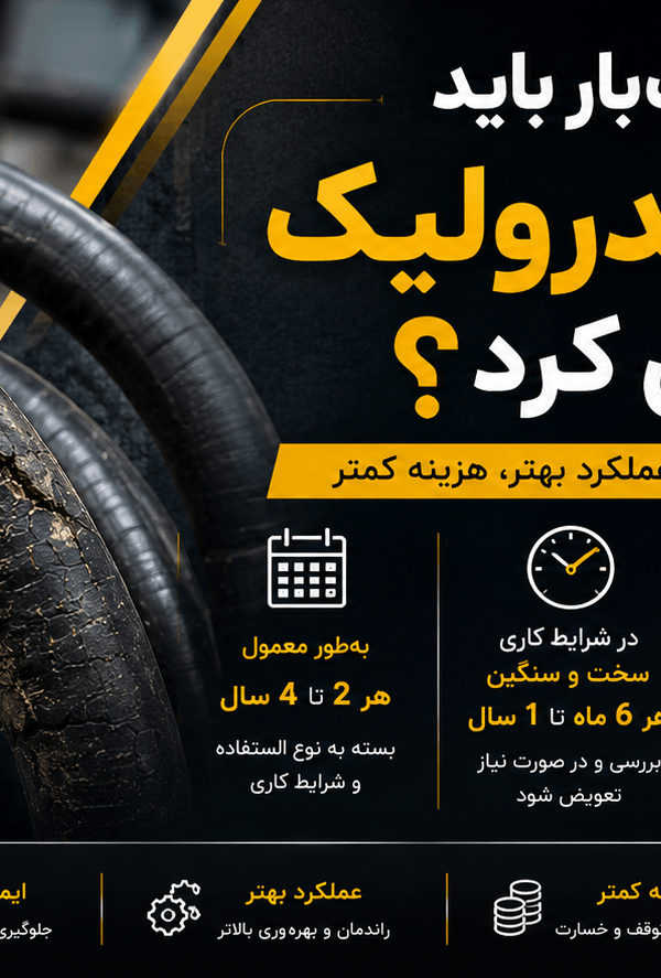 چند وقت یک‌بار باید شیلنگ هیدرولیک را تعویض کرد؟