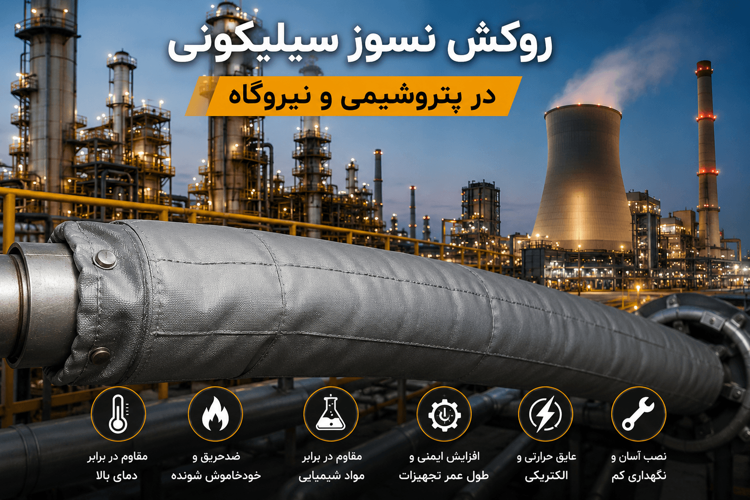 روکش نسوز سیلیکونی در پتروشیمی و نیروگاه