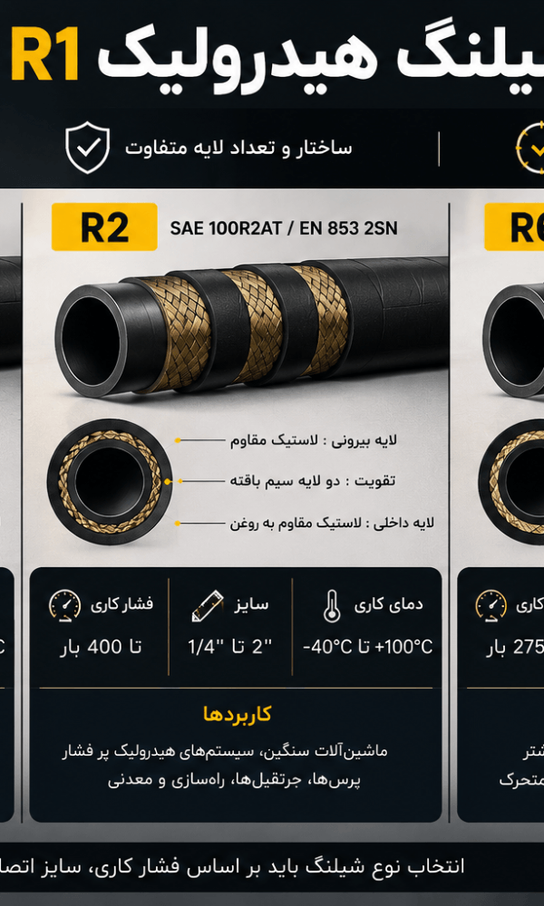 شیلنگ هیدرولیک r1 r2 r6